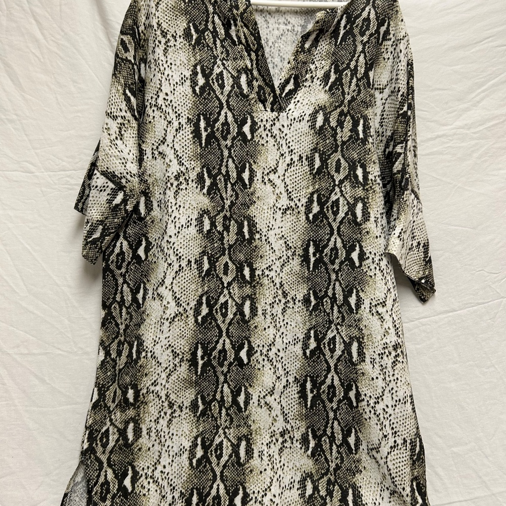 Snake Print T-Shirt Dress